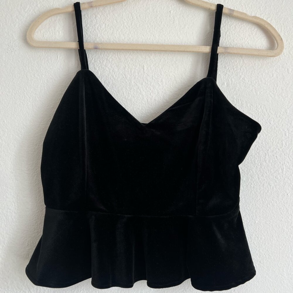 Forever 21 Cropped Velvet Blouse